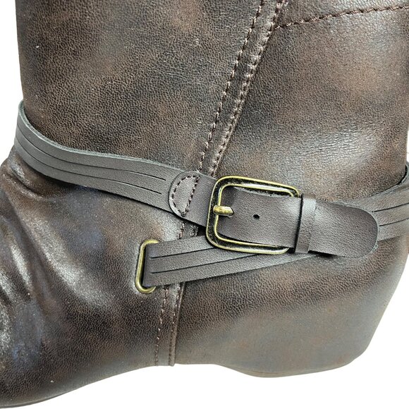 Bass Willow Boots Booties Womens 10 M Brown Side Zipper - Picture 6 of 10